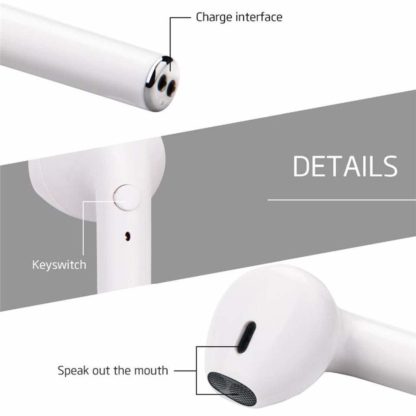 TWS Bluetooth sztereó headset v5.0 + töltőtok - TWS i9S True Wireless Earphones - fehér - Image 4