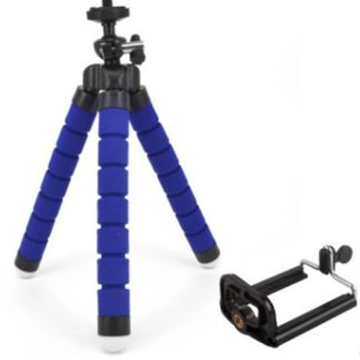 Tripod 3 hajlítható lábú állvány 18cm kék színben