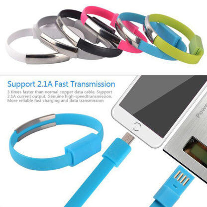 USB Kábel karkötő Lightning szürke - Image 5