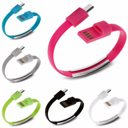 USB Kábel karkötő Lightning szürke - Image 4