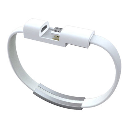 USB Kábel karkötő Micro USB fehér - Image 2