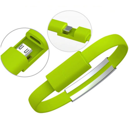 USB Kábel karkötő Micro USB fehér - Image 6