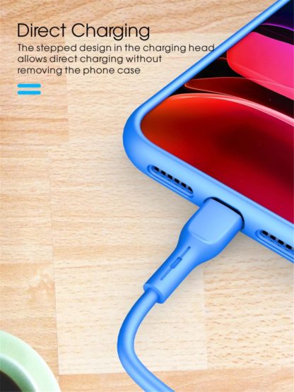 USB kábel-Szilikon USB Type C kábel-QC 3.0 1m rózsaszín - Image 4