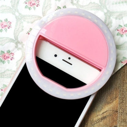 Univerzális szelfi LED gyűrűs fény - mobiltelefonhoz Ring Light RK-12 fehér - Image 16