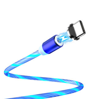 Világító mágneses töltőkábel - Flow USB Type C, Kék