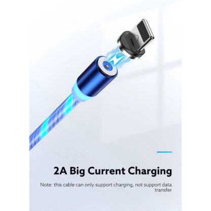 Világító mágneses töltőkábel - Flow USB Type C,  Kék - Image 3