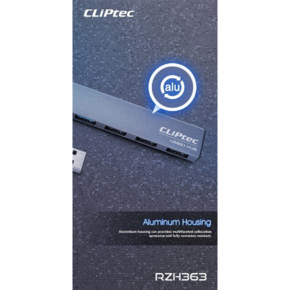 USB HUB elosztó USB 3.1 + 3XUSB 2.0 - THUNDER II, CLiPtec RZH363 - Image 4